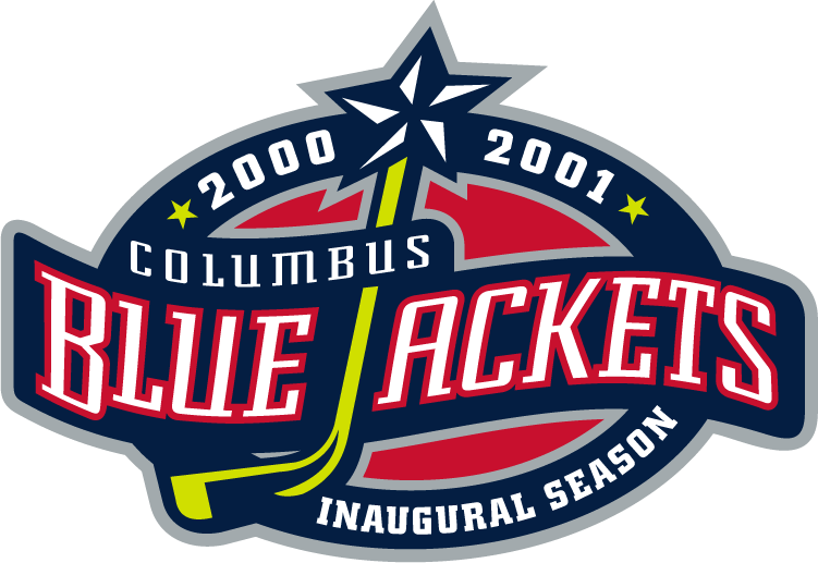 Columbus Blue Jackets 2001 Anniversary Logo t shirts DIY iron ons